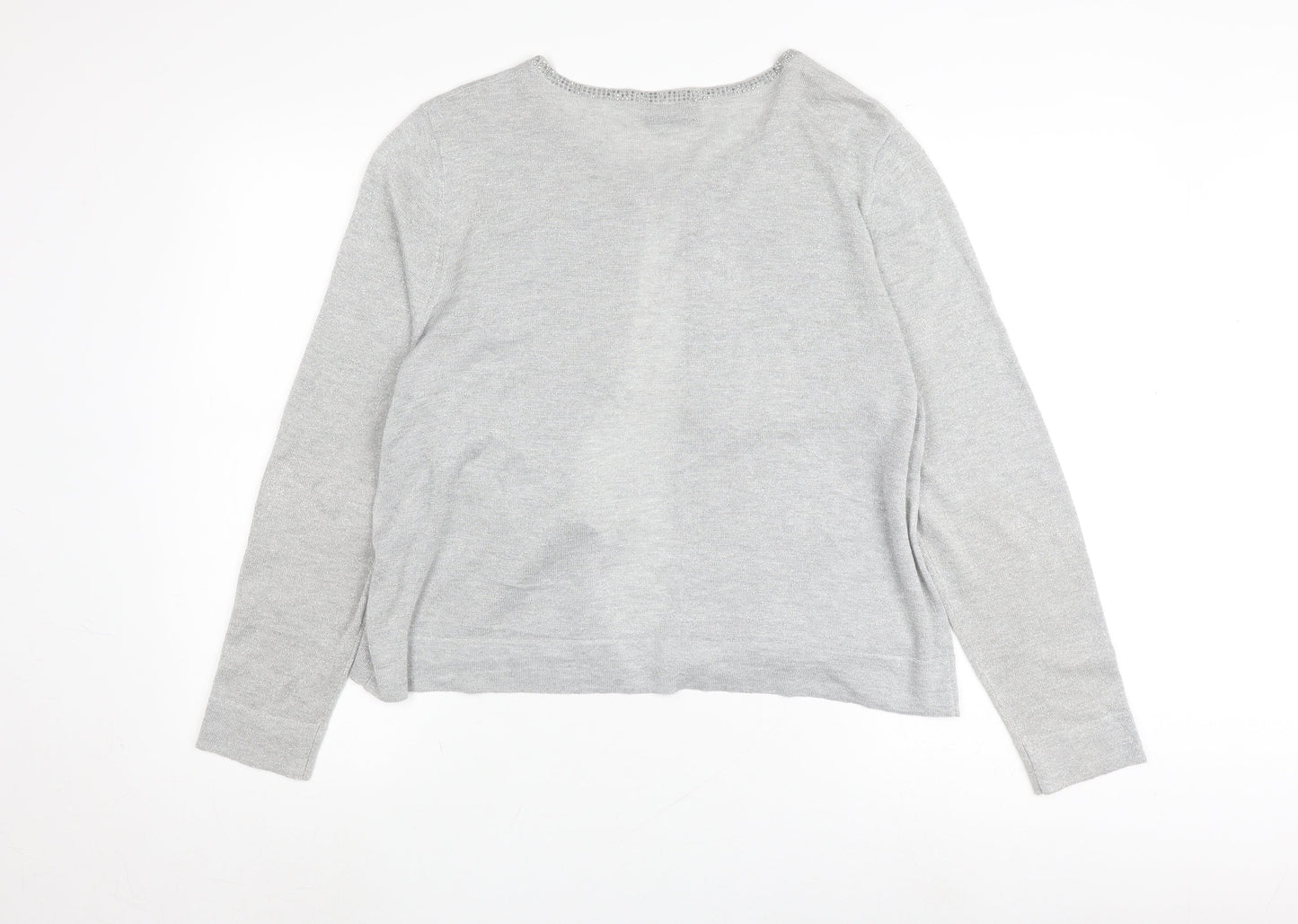 Womens UK Size L Wallis Grey Cardigan Jumper