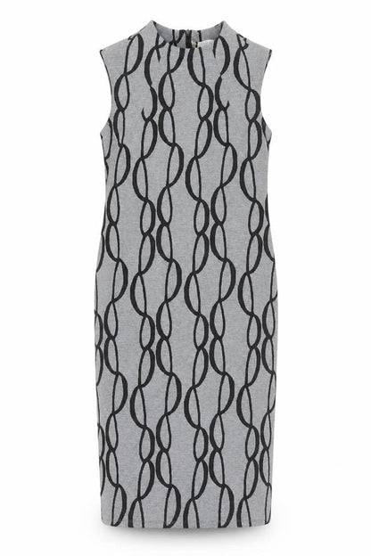 Principles Petite Grey Geometric Sleeveless Dress
