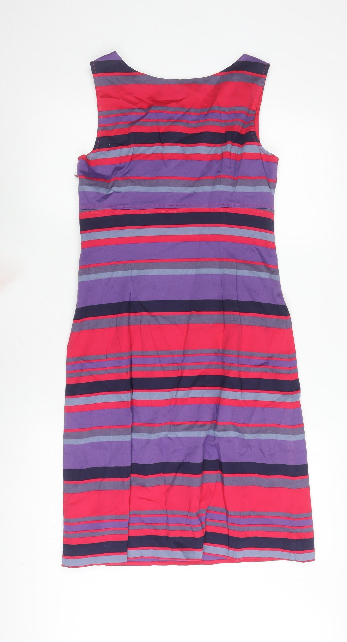 Boohoo Women's Multicoloured Striped Shift Dress Size 10