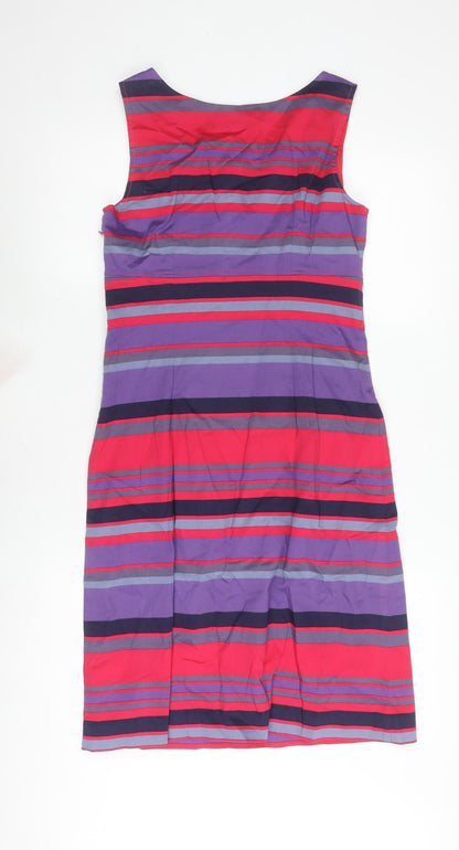 Boohoo Women's Multicoloured Striped Shift Dress Size 10