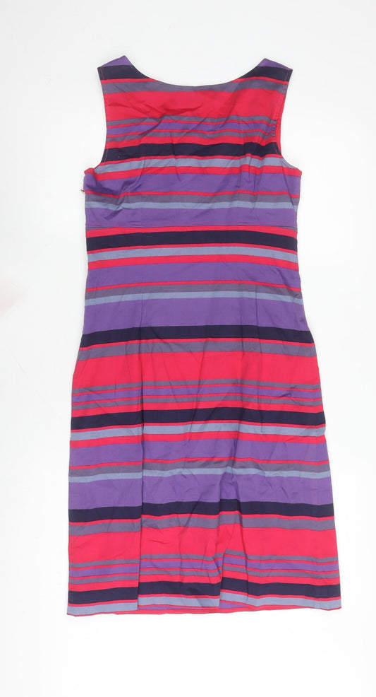 Boohoo Women's Multicoloured Striped Shift Dress Size 10