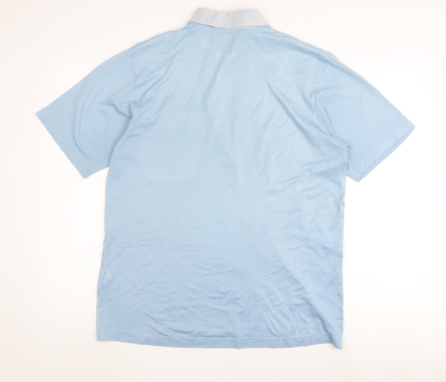 Gabicci Men's Blue Polo Shirt M Short Sleeve 1/4 Zip