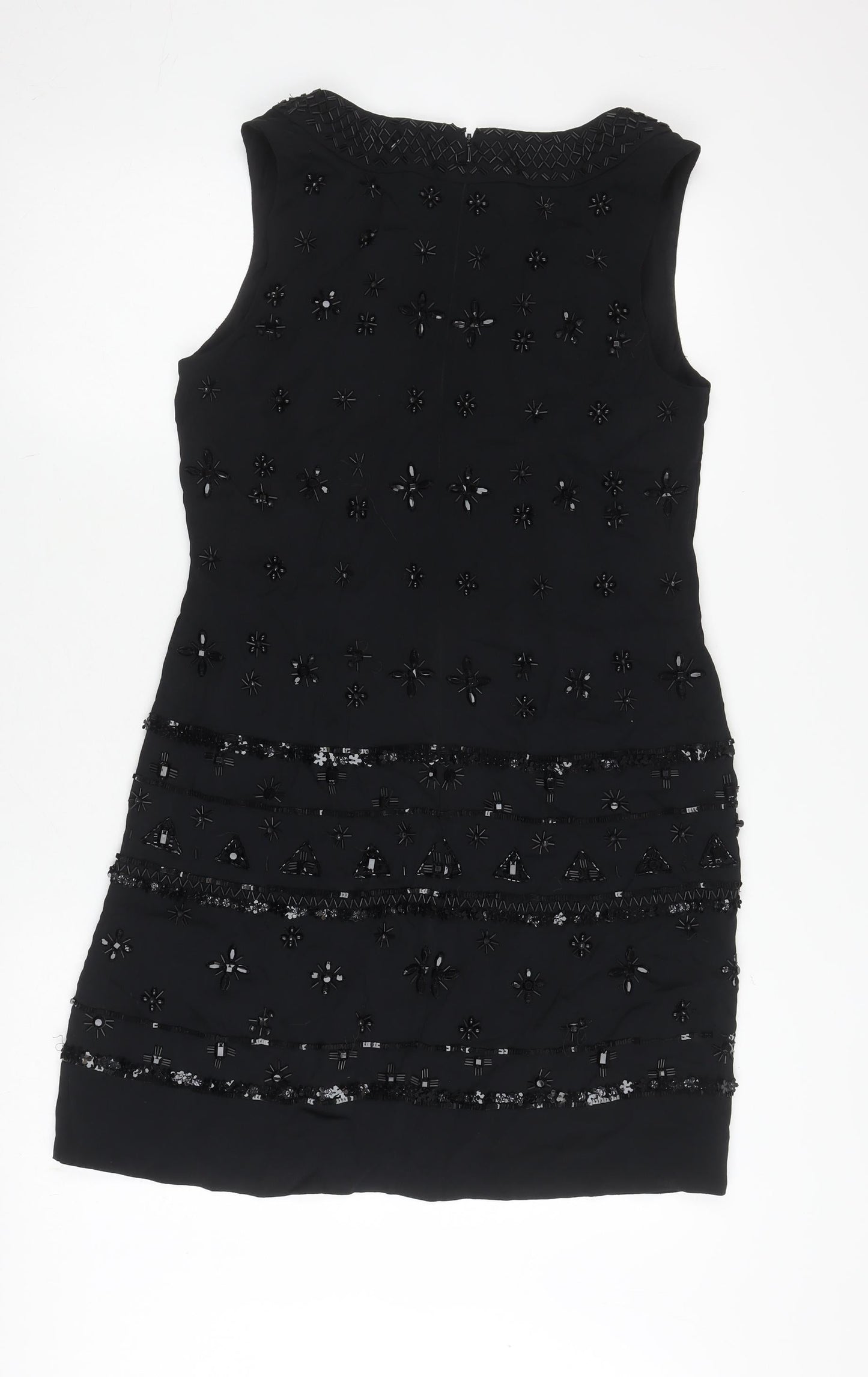 French Connection Women's Black Beaded Dress Size 12