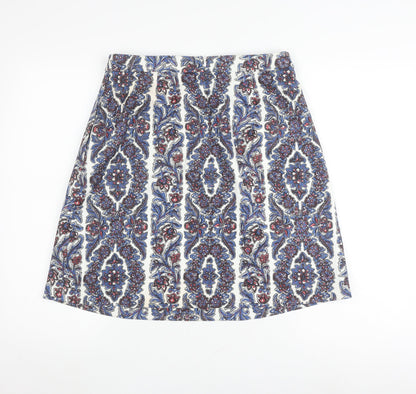 Boden Women's Multicoloured Cotton A-Line Skirt - Size 10
