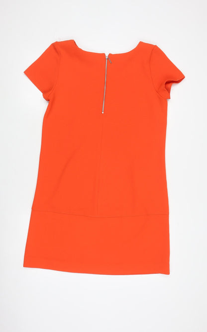 Wallis Women's Orange Shift Dress, Size 12, Casual Summer