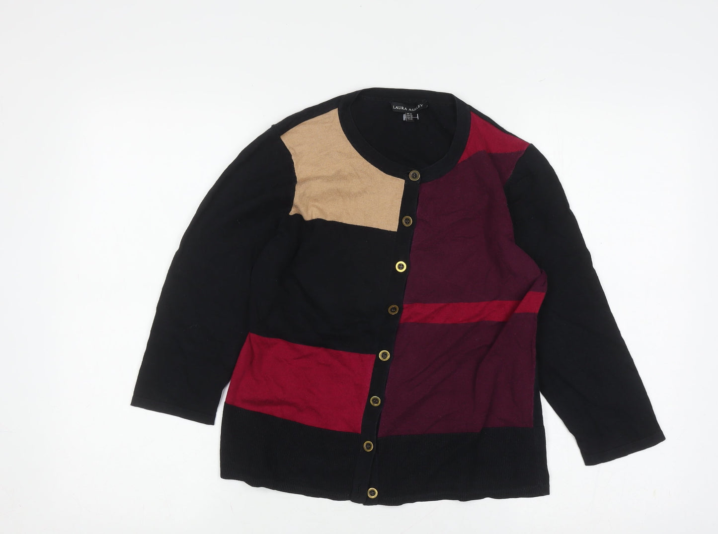 Womens UK Size 14 Laura Ashley Multicoloured Cardigan Jumper