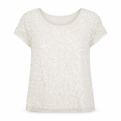 Womens UK Size 14 Roman White Basic T-Shirt