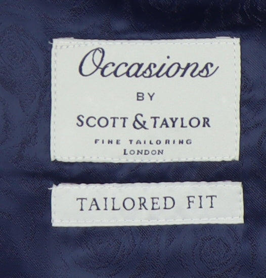 Mens UK Size 36 Scott & Taylor Regular Blue Suit Jacket
