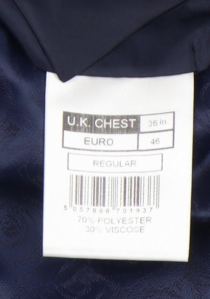 Mens UK Size 36 Scott & Taylor Regular Blue Suit Jacket