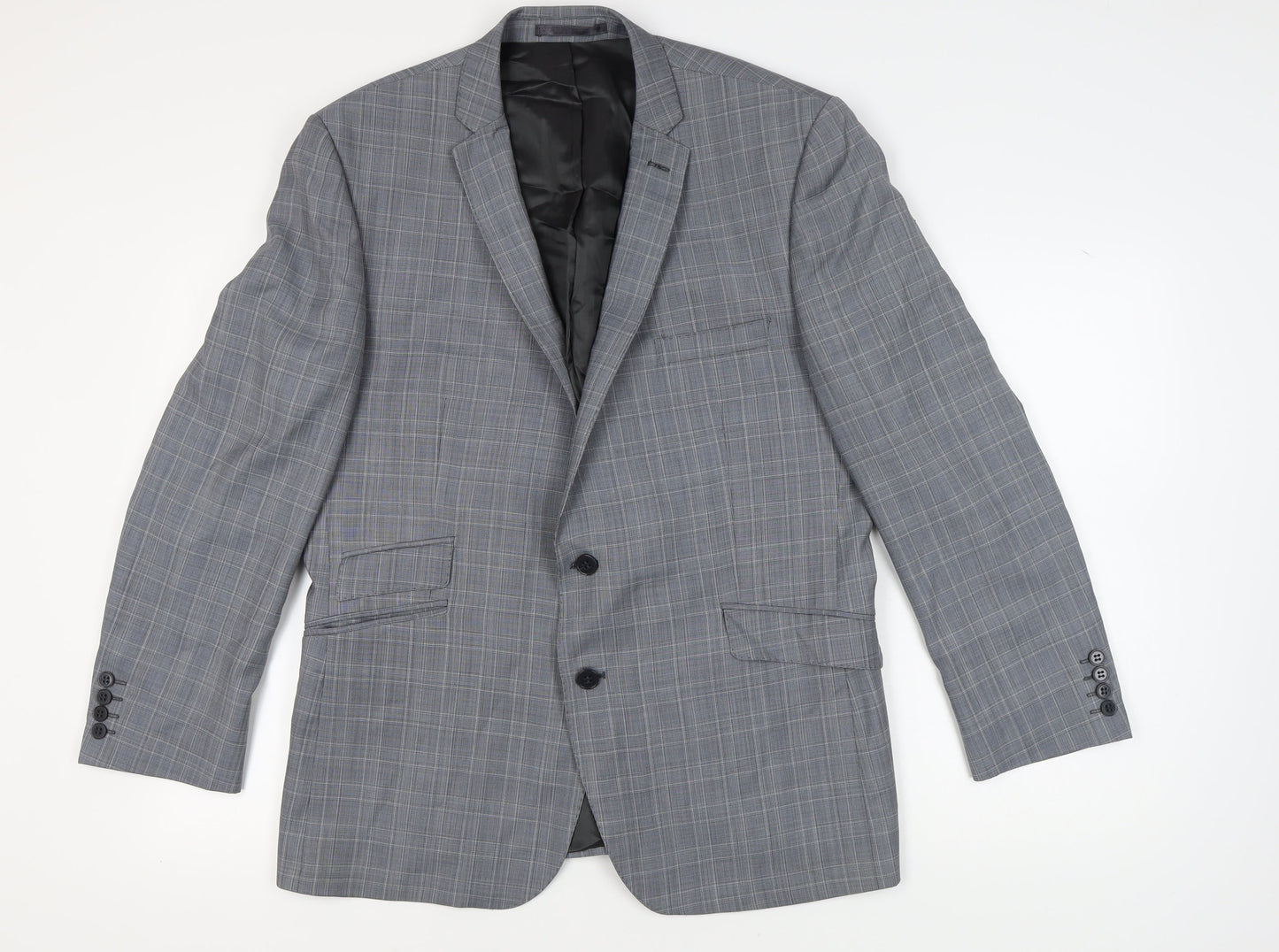 Mens UK Size 46 Ben Sherman Regular Grey Suit Jacket