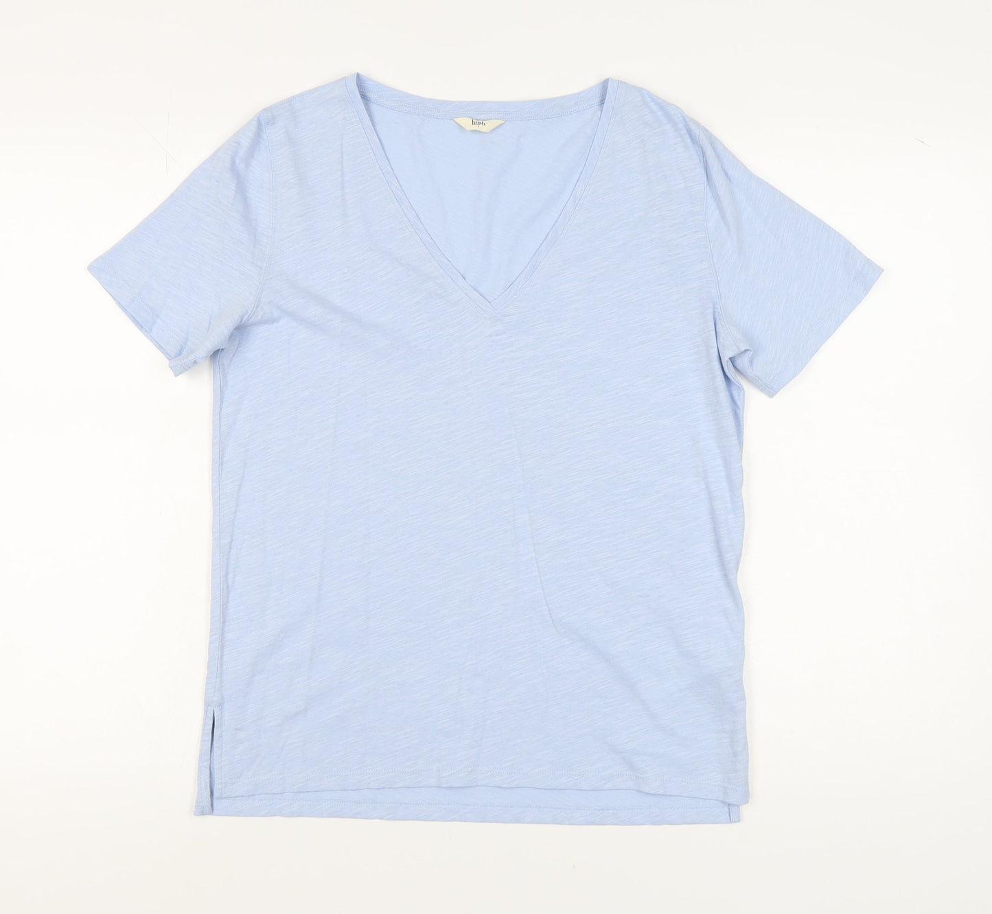 Hush Women's Blue V-Neck Basic T-Shirt, Size S