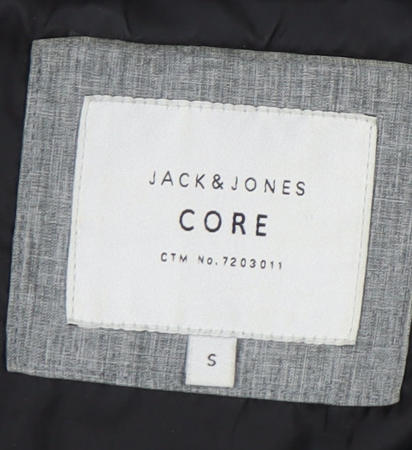 Mens UK Size S JACK & JONES Grey Basic Jacket