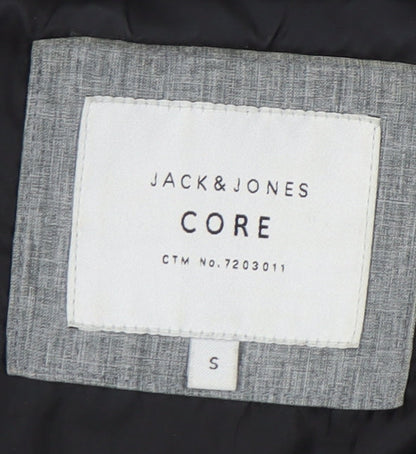Mens UK Size S JACK & JONES Grey Basic Jacket