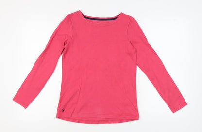 Womens UK Size 8 Joules Pink Basic T-Shirt