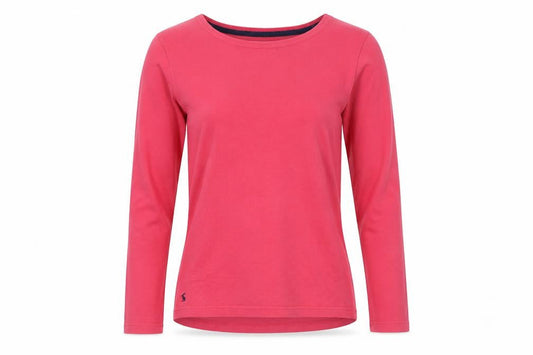 Womens UK Size 8 Joules Pink Basic T-Shirt
