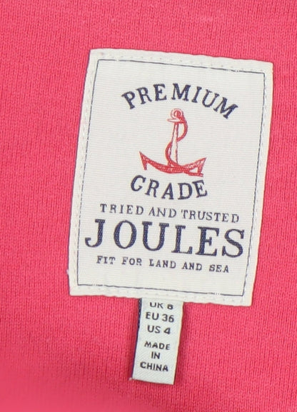 Womens UK Size 8 Joules Pink Basic T-Shirt