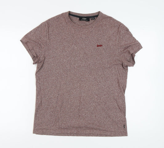 Superdry Men's Brown Cotton Crew Neck T-Shirt M
