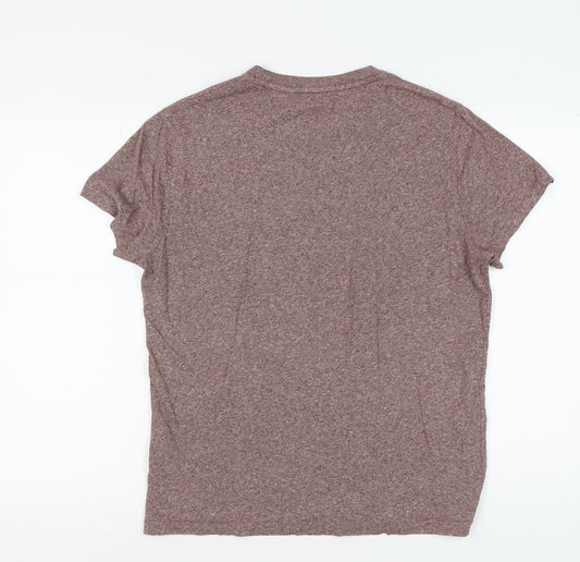 Superdry Men's Brown Cotton Crew Neck T-Shirt M