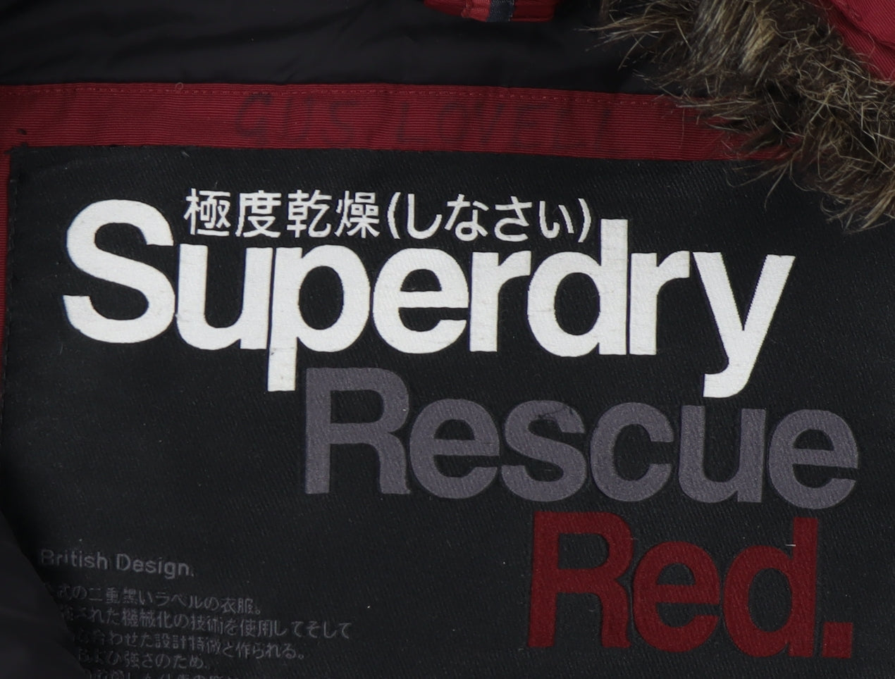 Womens UK Size XS Superdry Red Parka Coat