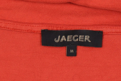 Jaeger Women's Red Scoop Neck 3/4 Sleeve Top M