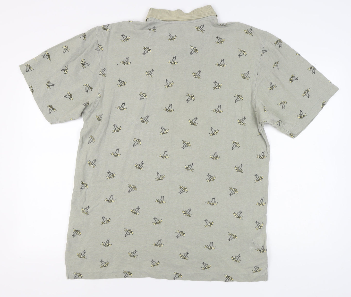 Nike Men's Grey Polo, L, Animal Print, Golf Style