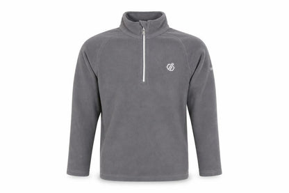 Front view of Dare 2b boys’ grey fleece 1/4 zip sweatshirt 9-10 years