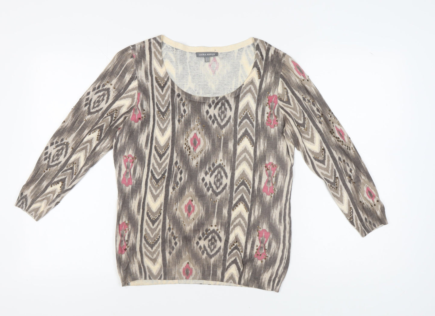 Womens UK Size 14 Laura Ashley Multicoloured Pullover Jumper