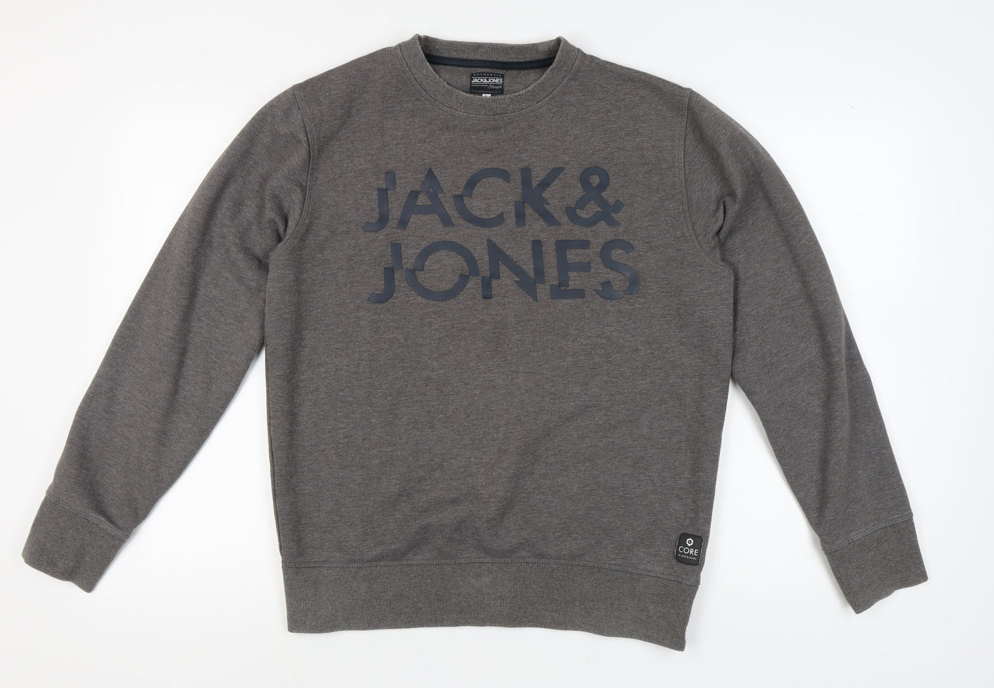 Mens UK Size L JACK & JONES Grey Pullover Sweatshirt
