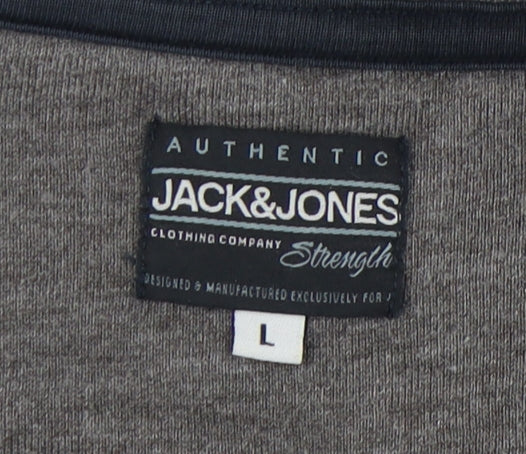 Mens UK Size L JACK & JONES Grey Pullover Sweatshirt