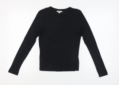 Womens UK Size 10 Whistles Black Basic T-Shirt