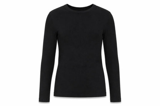 Womens UK Size 10 Whistles Black Basic T-Shirt