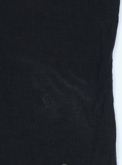 Womens UK Size 10 Whistles Black Basic T-Shirt
