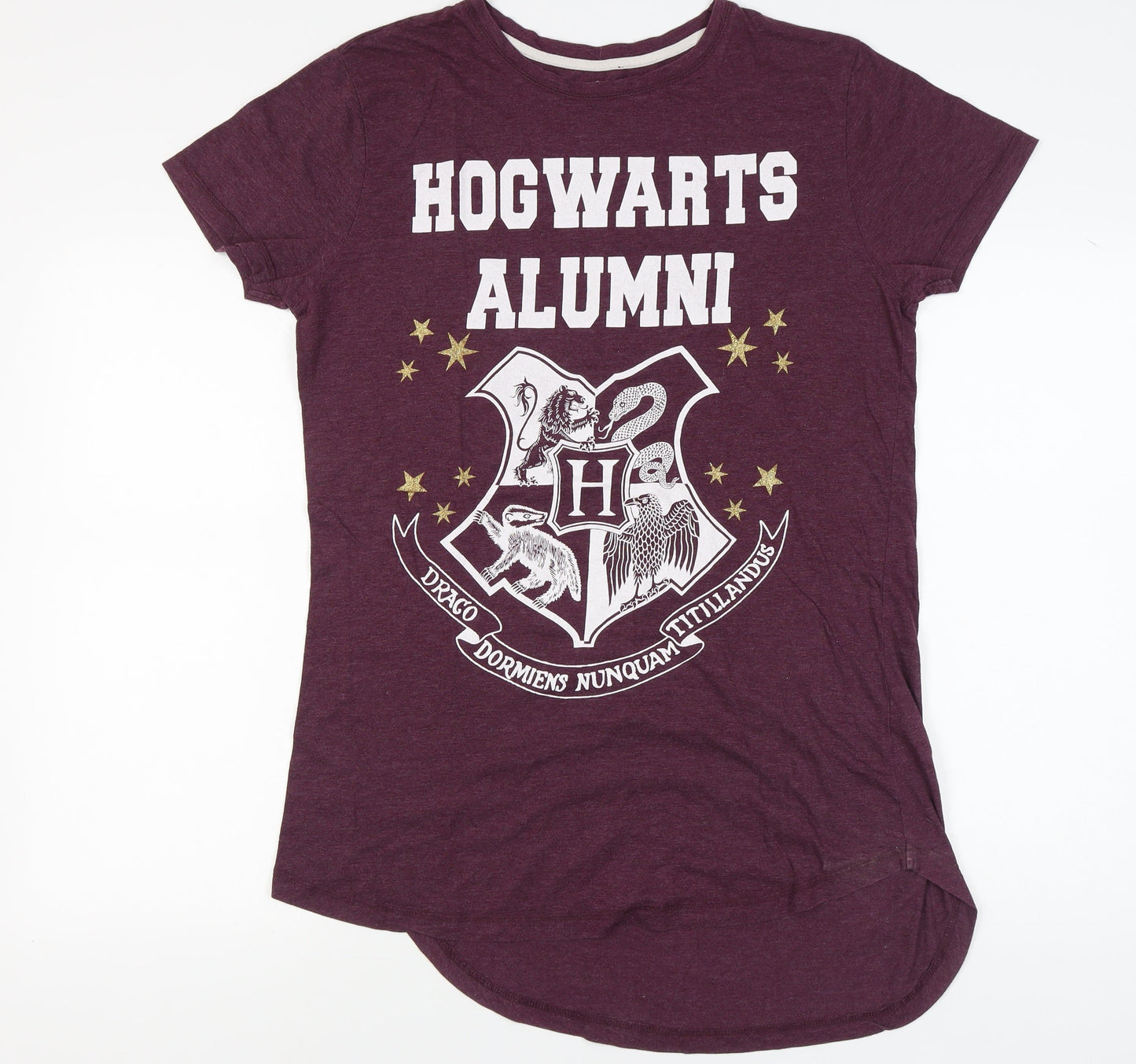 Unisex Adults UK Size M Harry Potter Purple Basic T-Shirt