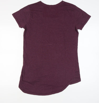 Unisex Adults UK Size M Harry Potter Purple Basic T-Shirt