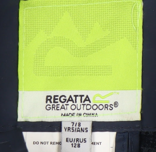 Regatta Boys Blue Windbreaker Jacket, Size 8, Hooded, Waterproof