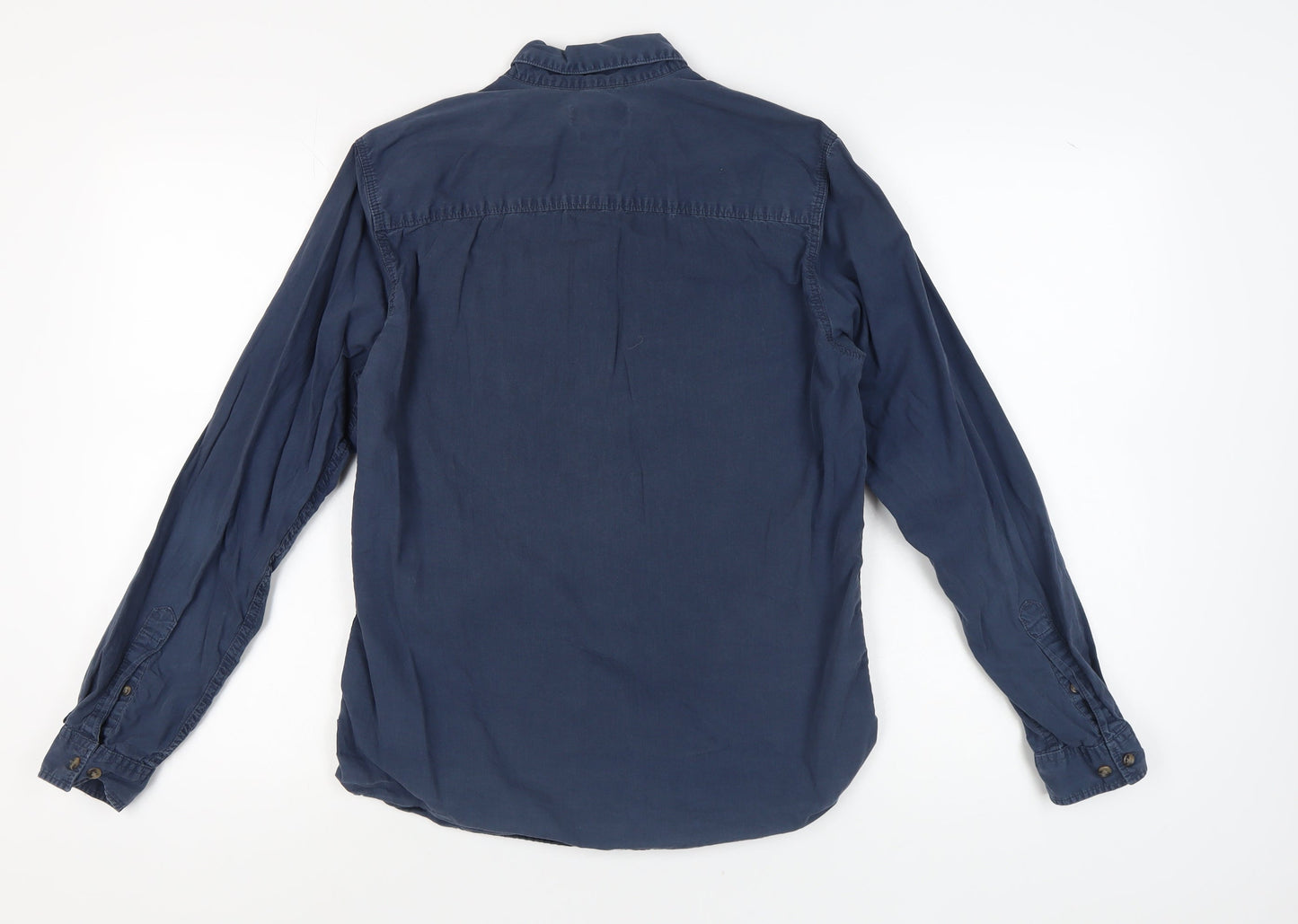 Jack & Jones Men's Blue Medium Button-Up Casual Shirt
