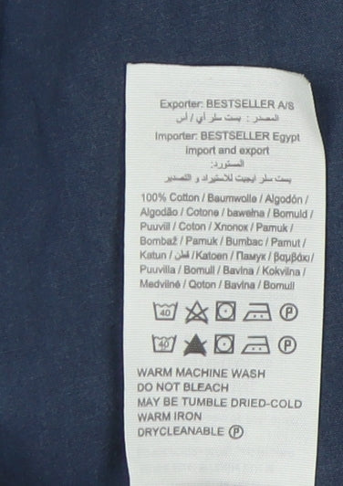 Jack & Jones Men's Blue Medium Button-Up Casual Shirt