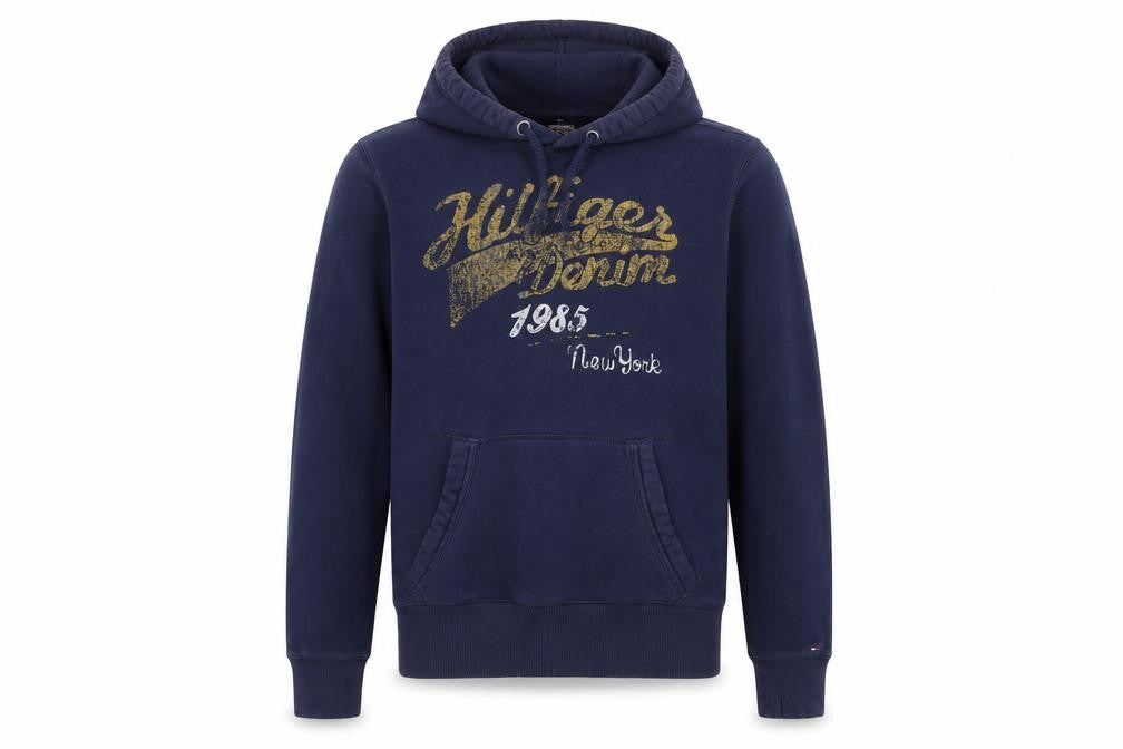Mens UK Size S Tommy Hilfiger Blue Pullover Hoodie