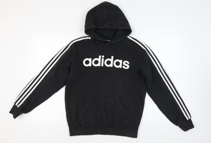 Adidas Men's Black S Hoodie, Pullover, Logo, Essential