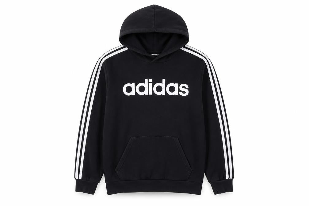 Mens UK Size S adidas Black Pullover Hoodie