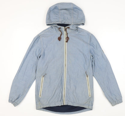 Mens UK Size S Lyle & Scott Blue Windbreaker Coat