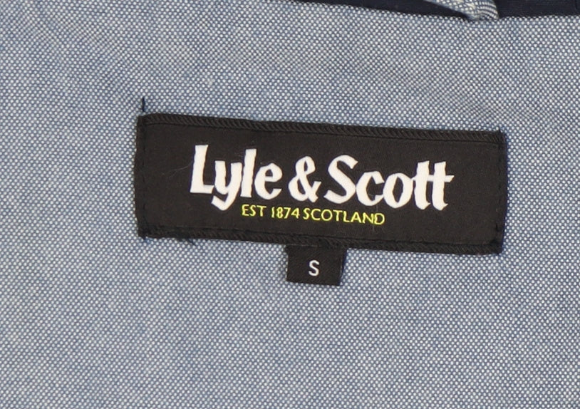 Mens UK Size S Lyle & Scott Blue Windbreaker Coat