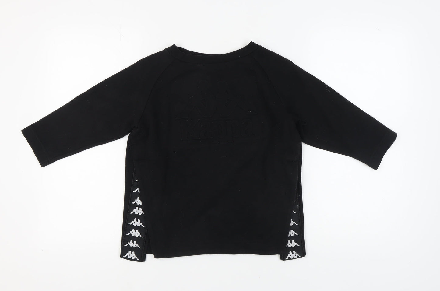 Kappa Unisex Kids Black Small Sweatshirt with Logo