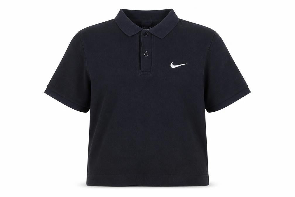 Front view of Nike unisex black m polo shirt casual style