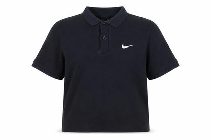 Front view of Nike unisex black m polo shirt casual style