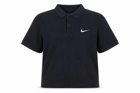 Front view of Nike unisex black m polo shirt casual style