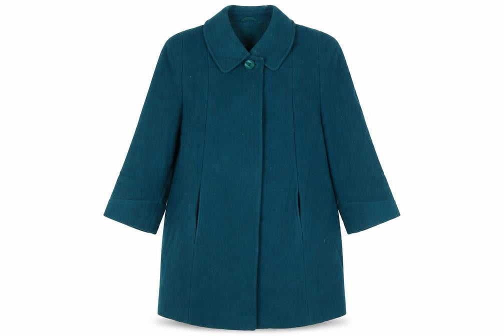 Womens UK Size 10 Eastex Green Overcoat