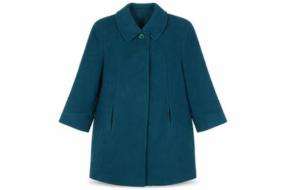 Womens UK Size 10 Eastex Green Overcoat