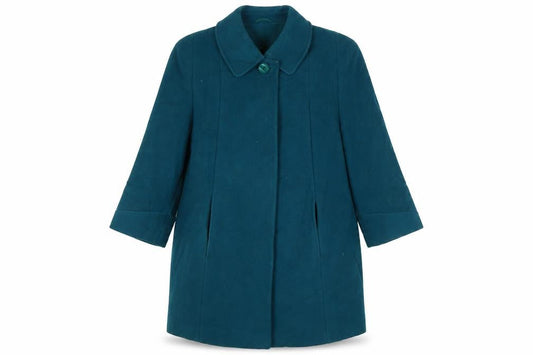 Womens UK Size 10 Eastex Green Overcoat