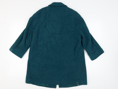 Womens UK Size 10 Eastex Green Overcoat